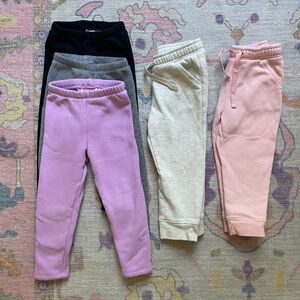 Cat & Jack Kids Fleece Leggings and Fleece Jogger Bundle